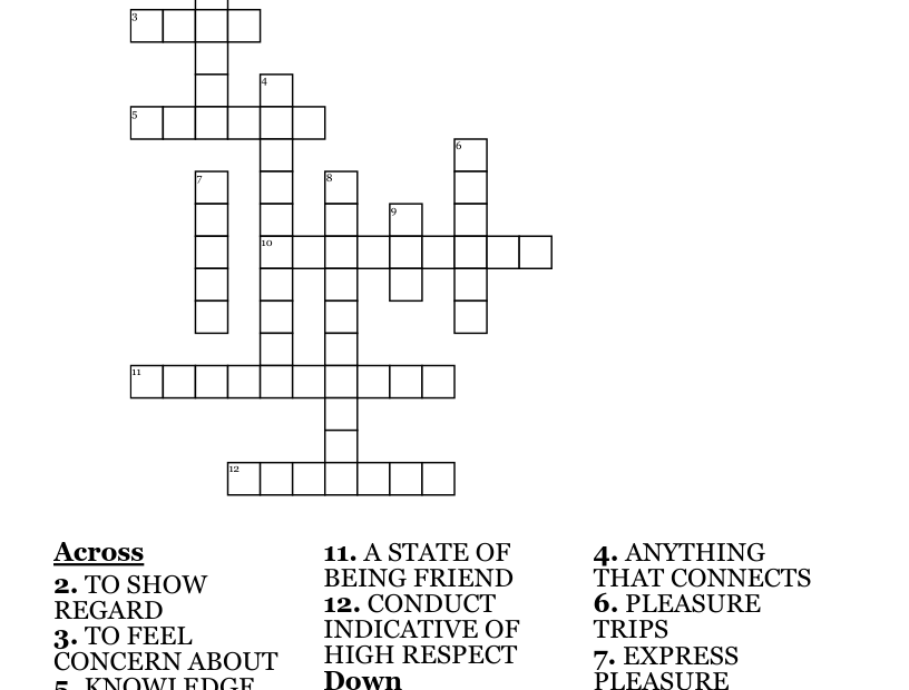 SENIORS WEEK CROSSWORD PUZZLE WordMint
