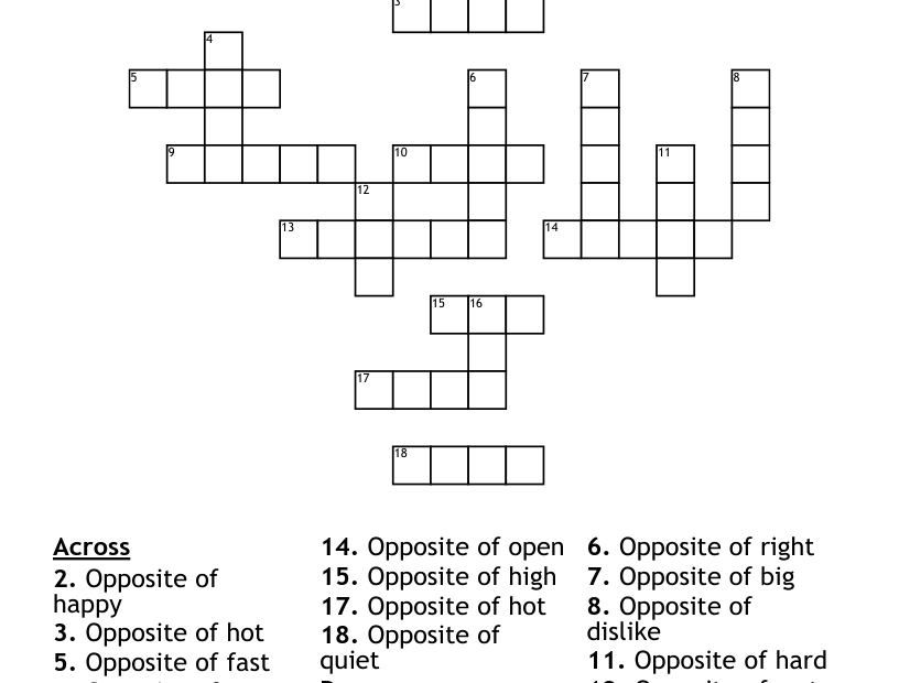 Sheet For Kids Easy Crossword WordMint