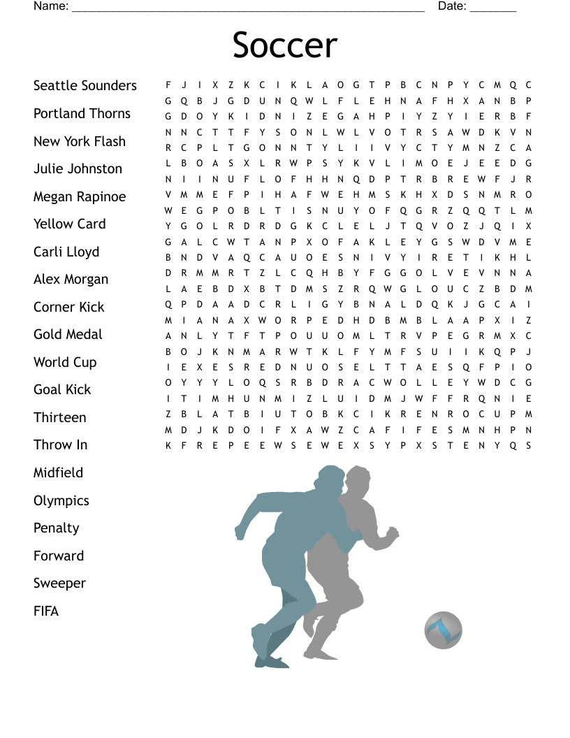 Soccer Crossword WordMint
