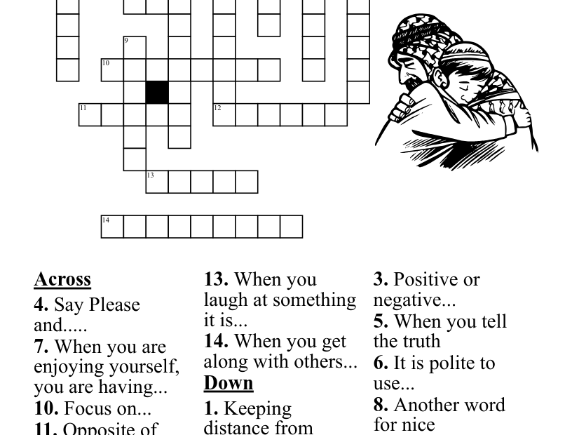 Social Skills Crossword WordMint