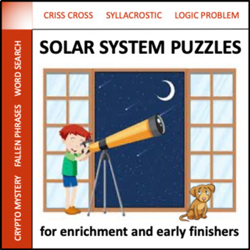 Solar System Puzzles Science Enrichment For Early Finishers 