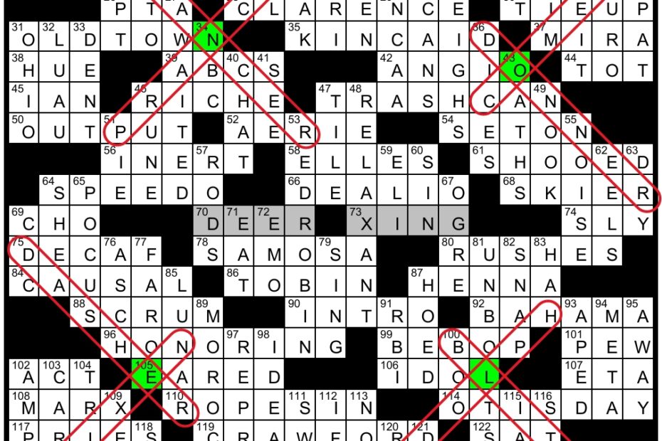 Solution To Evan Birnholz s Dec 22 Crossword Sign Of The Times The Washington Post