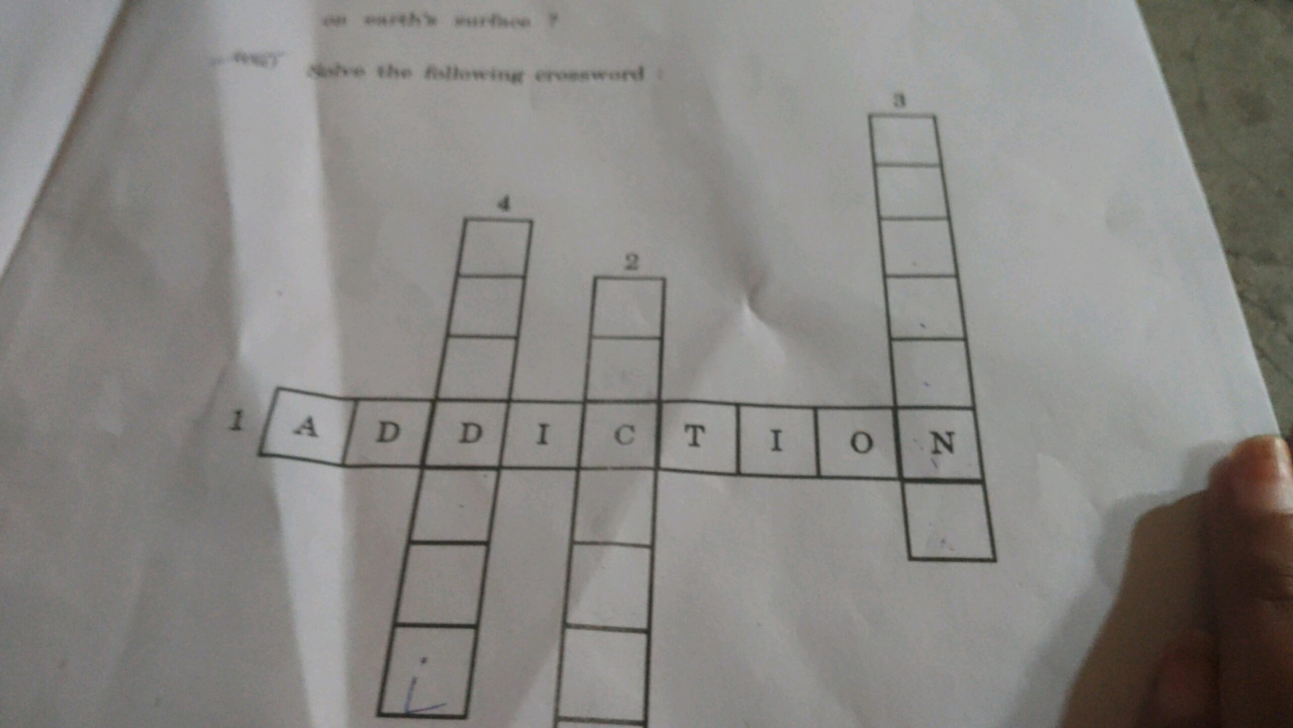 Solve The Following Crossword The Crossword Puzzle Word Given Across Is 