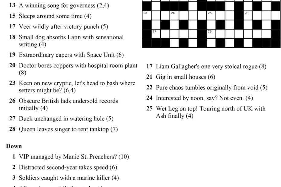 Some Of The Most Fun Cryptic Clues Ever Written