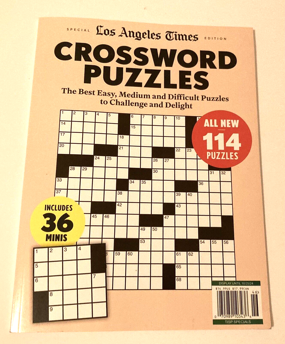 SPECIAL Los Angeles CROSSWORD PUZZLE 114 Puzzles Time Includes 36 