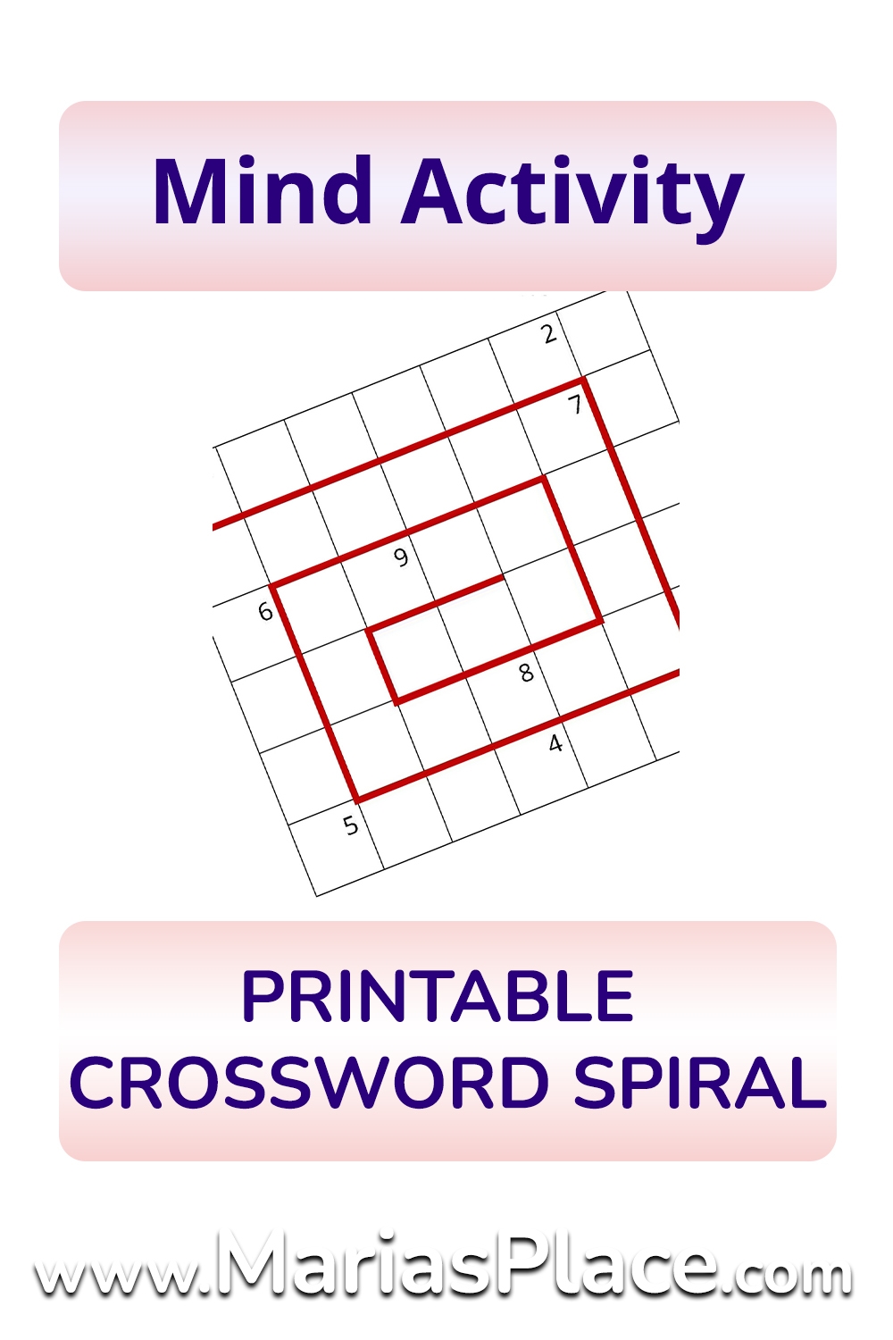 Spiral Crossword 1 Marias Place