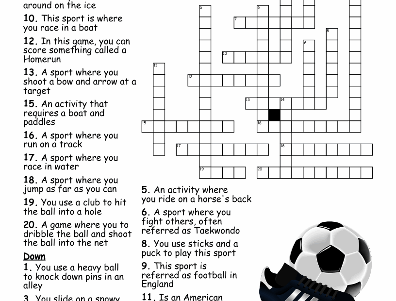 Sports Crossword WordMint