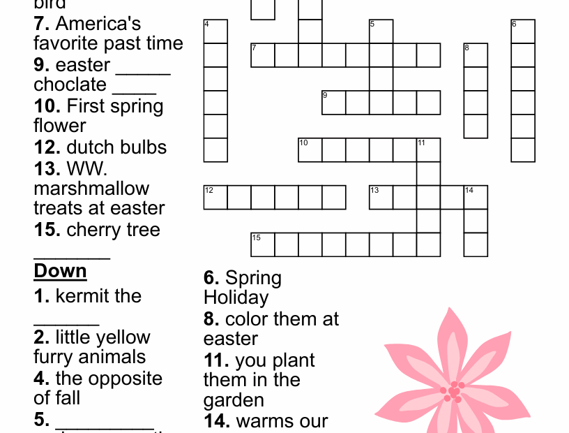 Spring Crossword WordMint