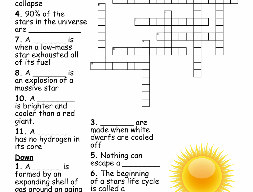 Star Crossword Puzzle WordMint