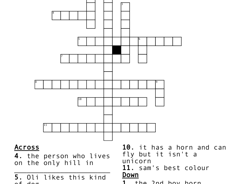 Stuff Crossword WordMint