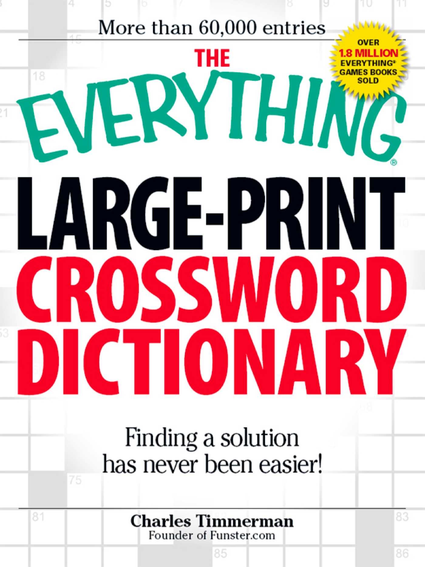 The Everything Large Print Crossword Dictionary EBook By Charles 