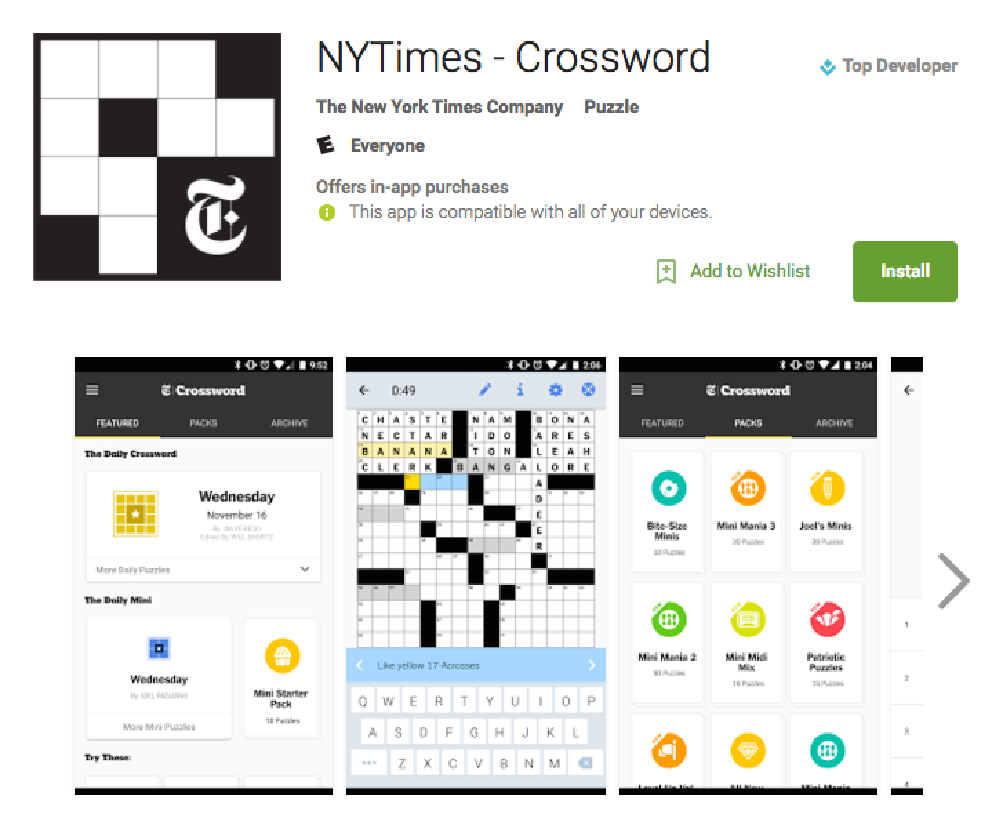 The New York Times Launches The Android App For Crosswords The 