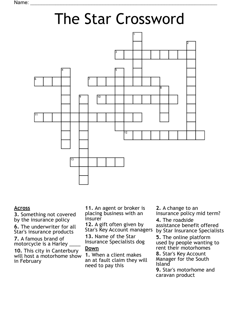 The Star Crossword WordMint
