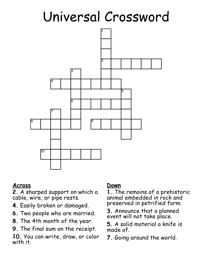 Universal Crossword Hot Sale