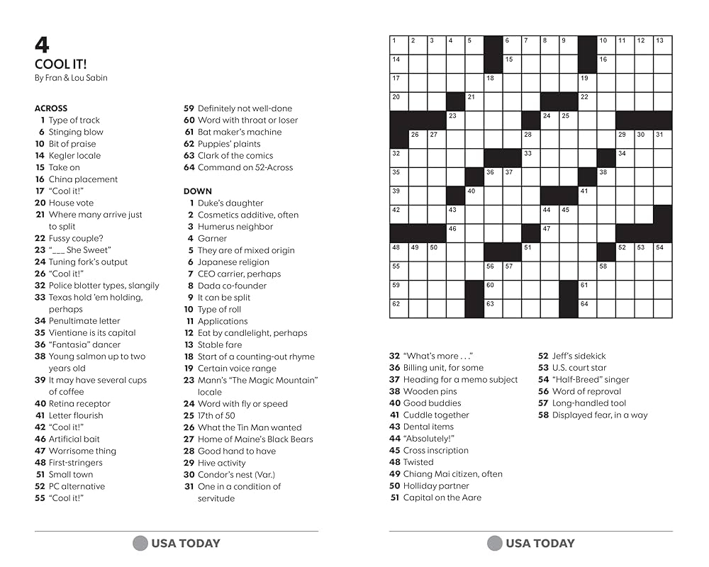 USA TODAY Teatime Crosswords 200 Puzzles USA Today Puzzles USA 