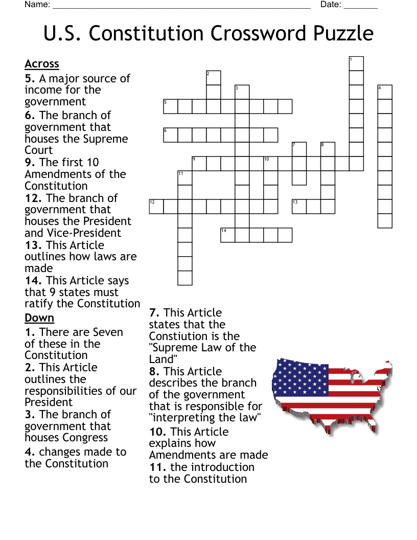 Washington D C Crossword Puzzle WordMint