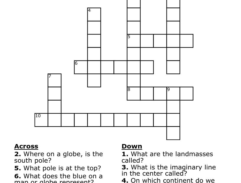 What Is Geography Crossword WordMint