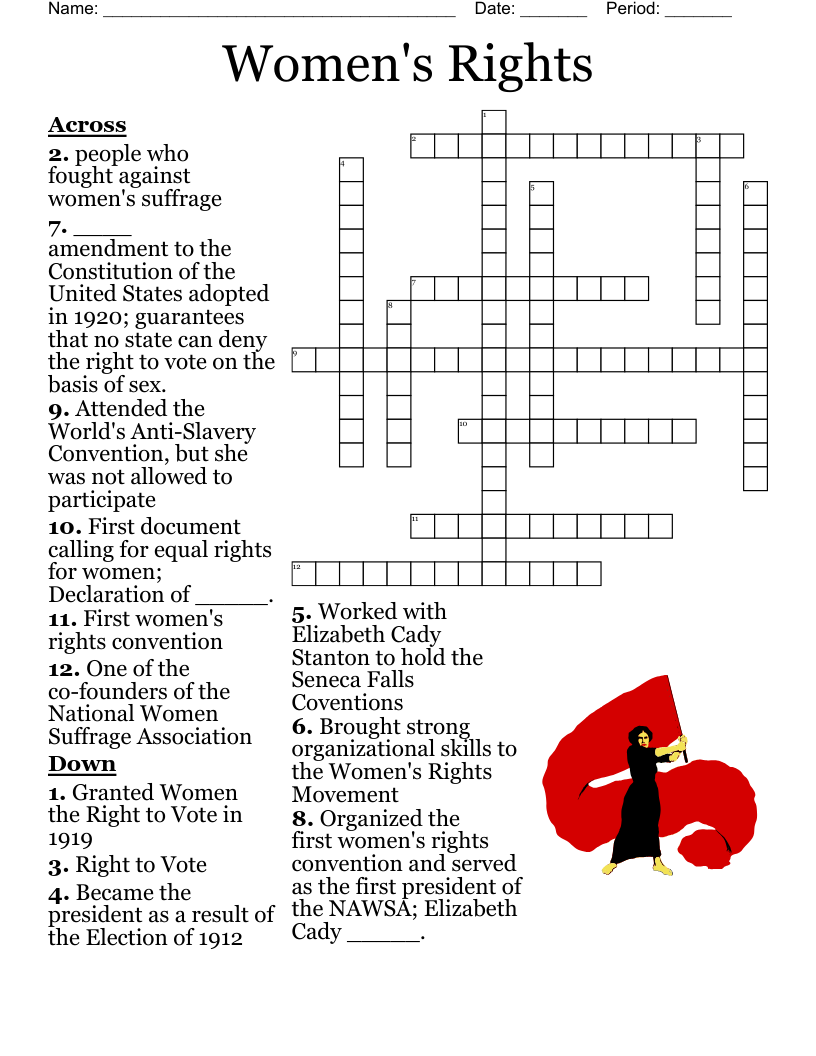Women Equality Crossword WordMint