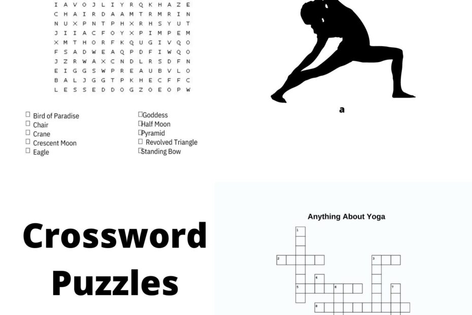 Yoga Crossword Puzzle Wordsearch Yoga Theme Puzzle Adult Coloring Pages Printable Printable Coloring Sheets Affirmation Coloring Pages