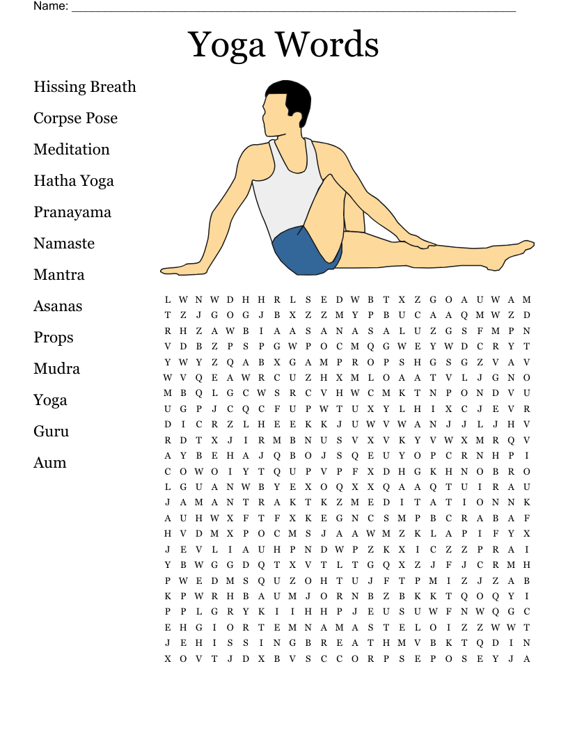 Yoga Crossword WordMint