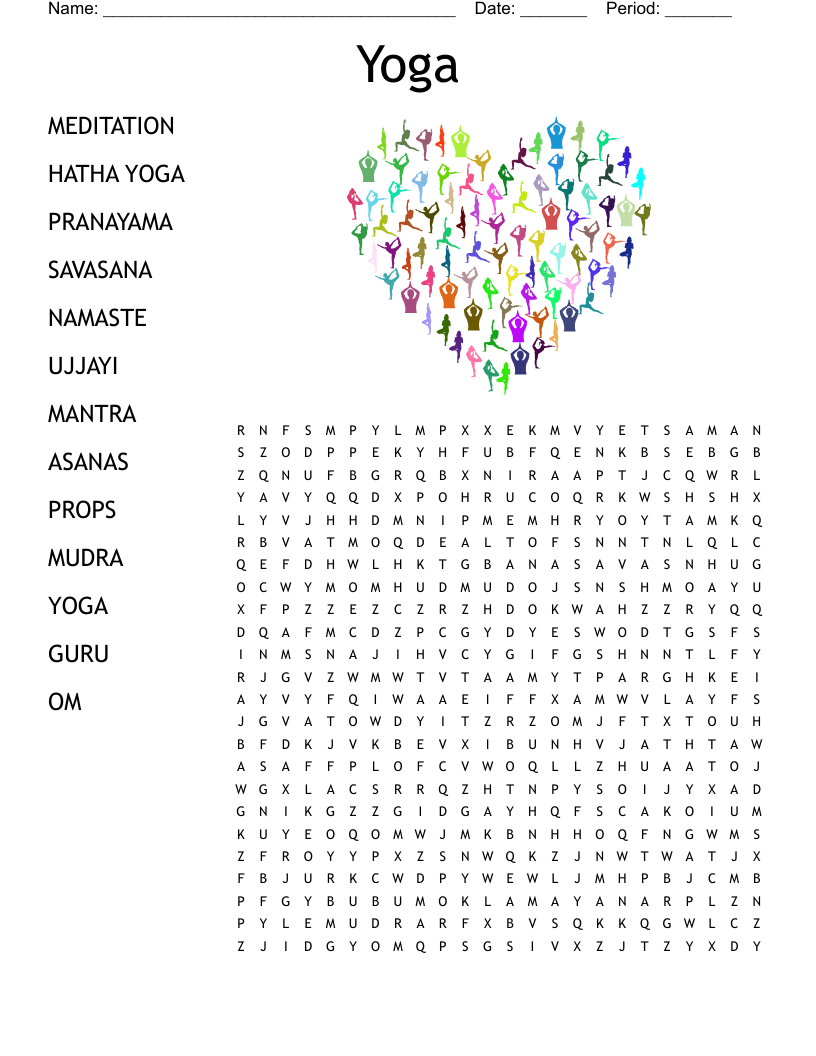 Yoga Crossword WordMint Yoga Crossword WordMint