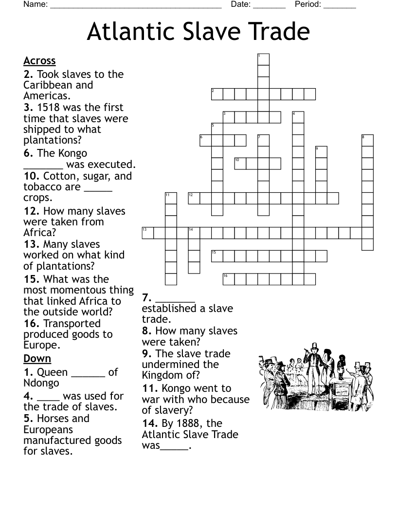 Atlantic Slave Trade Crossword WordMint Atlantic Slave Trade Crossword WordMint
