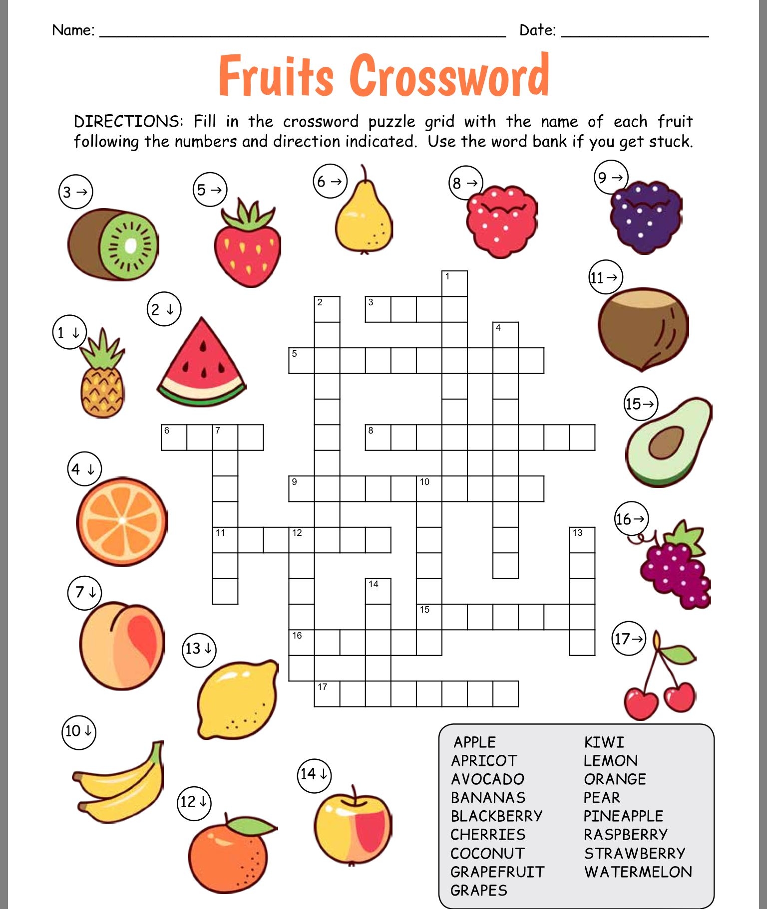 Free Printable Children 39 s Crossword Puzzles