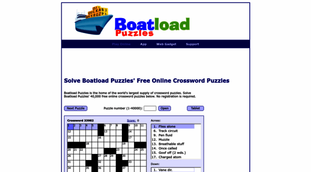 Boatload Crossword Puzzles Free Printable Crossword Puzzles