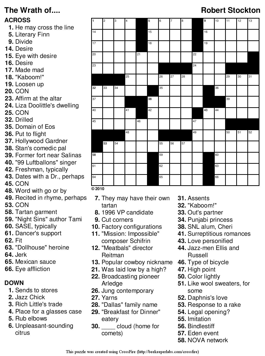 Easy Crossword Puzzles For Beginners Free Printable Crosswords