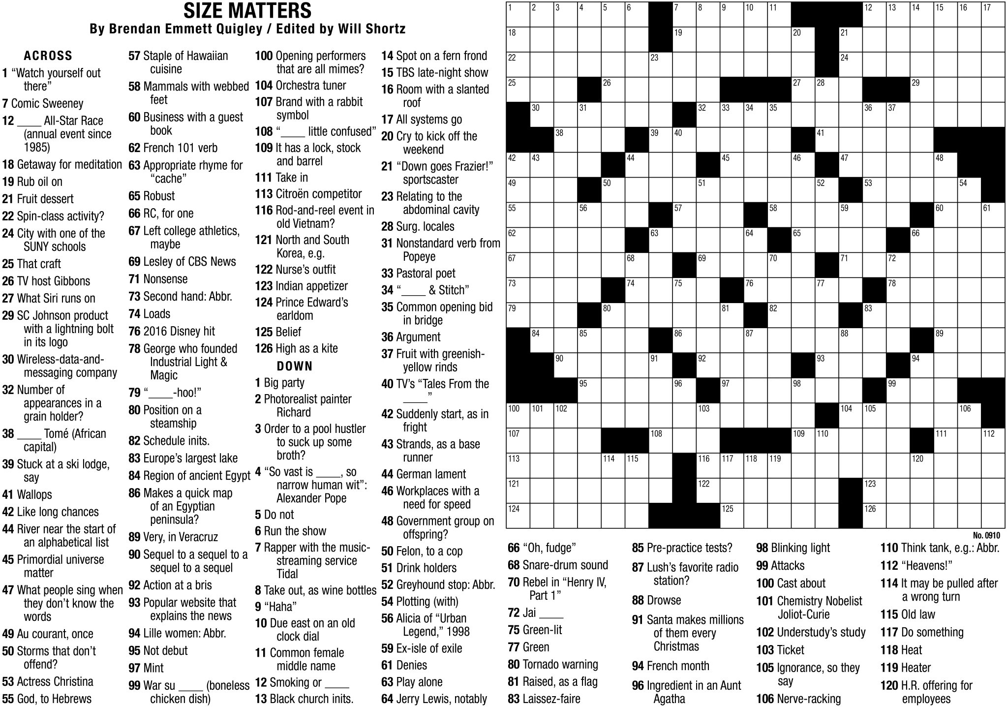 Free Printable LA Times Sunday Crossword Puzzles More Printables 