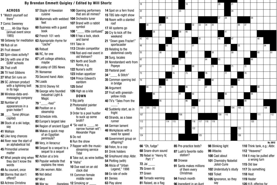 Free Printable LA Times Sunday Crossword Puzzles More Printables