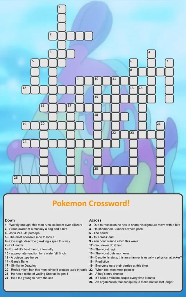Free Printable Pokemon Crossword Puzzles Free Download And Print For You 