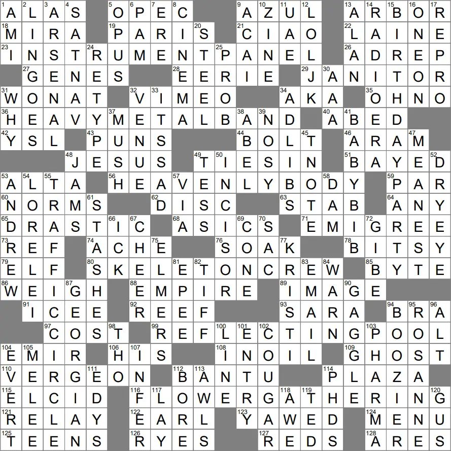 LA TIMES Crossword Answers Today March 03 2024 EAstroHelp