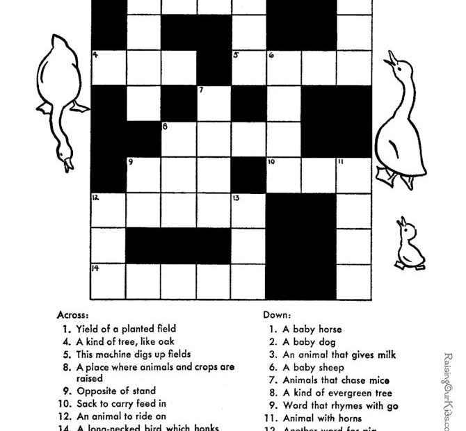 Large Crossword Puzzle Printable Plan Your Year Easily