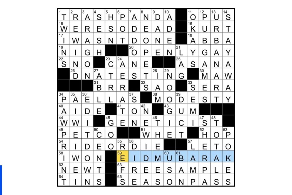 NYT Crossword Answers Today January 20 2024