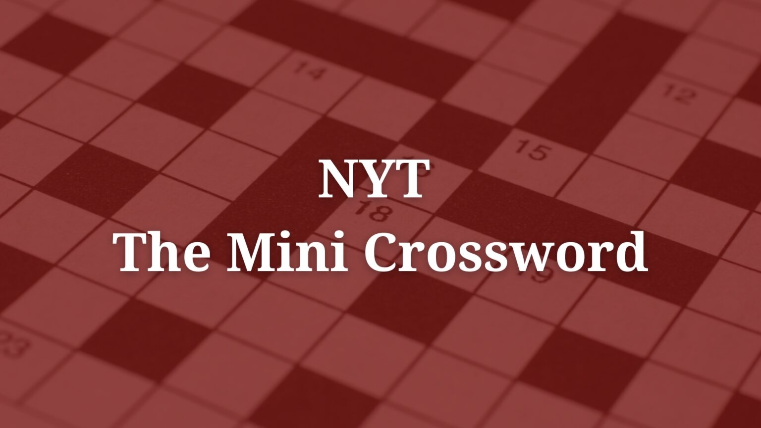Nyt Mini Crossword Clues 360 News Worldwide