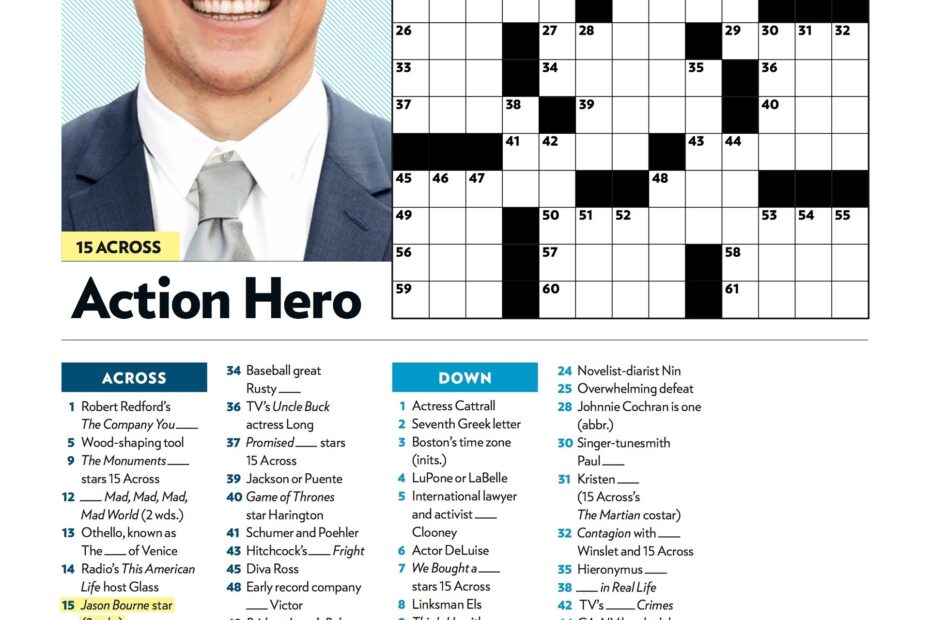 People Magazine Puzzles New York Crossword Puzzle