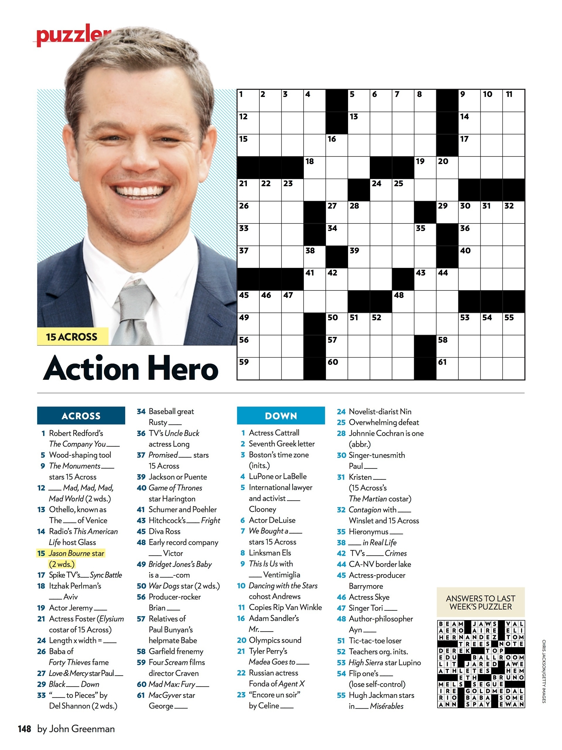 People Magazine Puzzles New York Crossword Puzzle