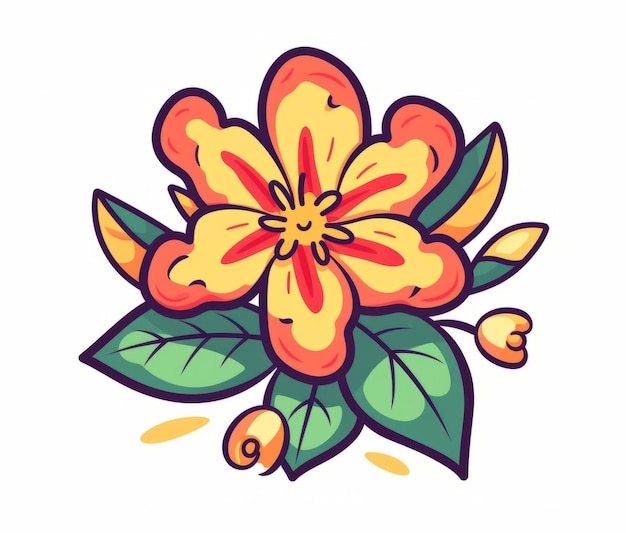 Premium AI Image A Flower With The Word Flower On It