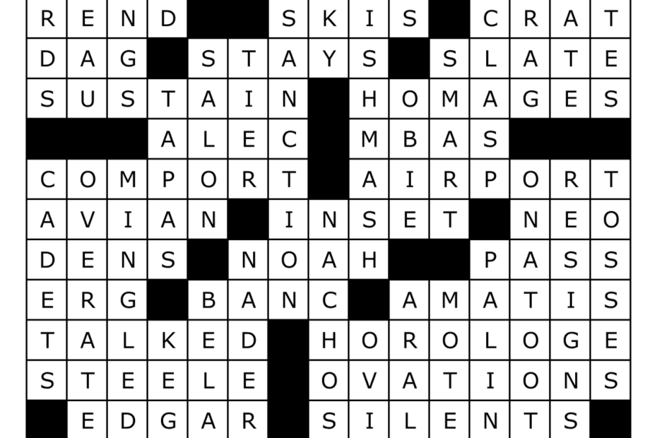 Seattle Times Crossword Free Printable Crosswords