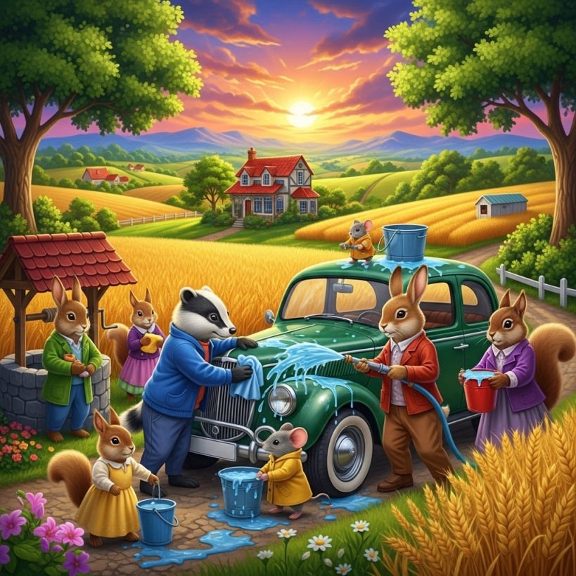 Solve Car Wash Day Jigsaw Puzzle Online With 100 Pieces