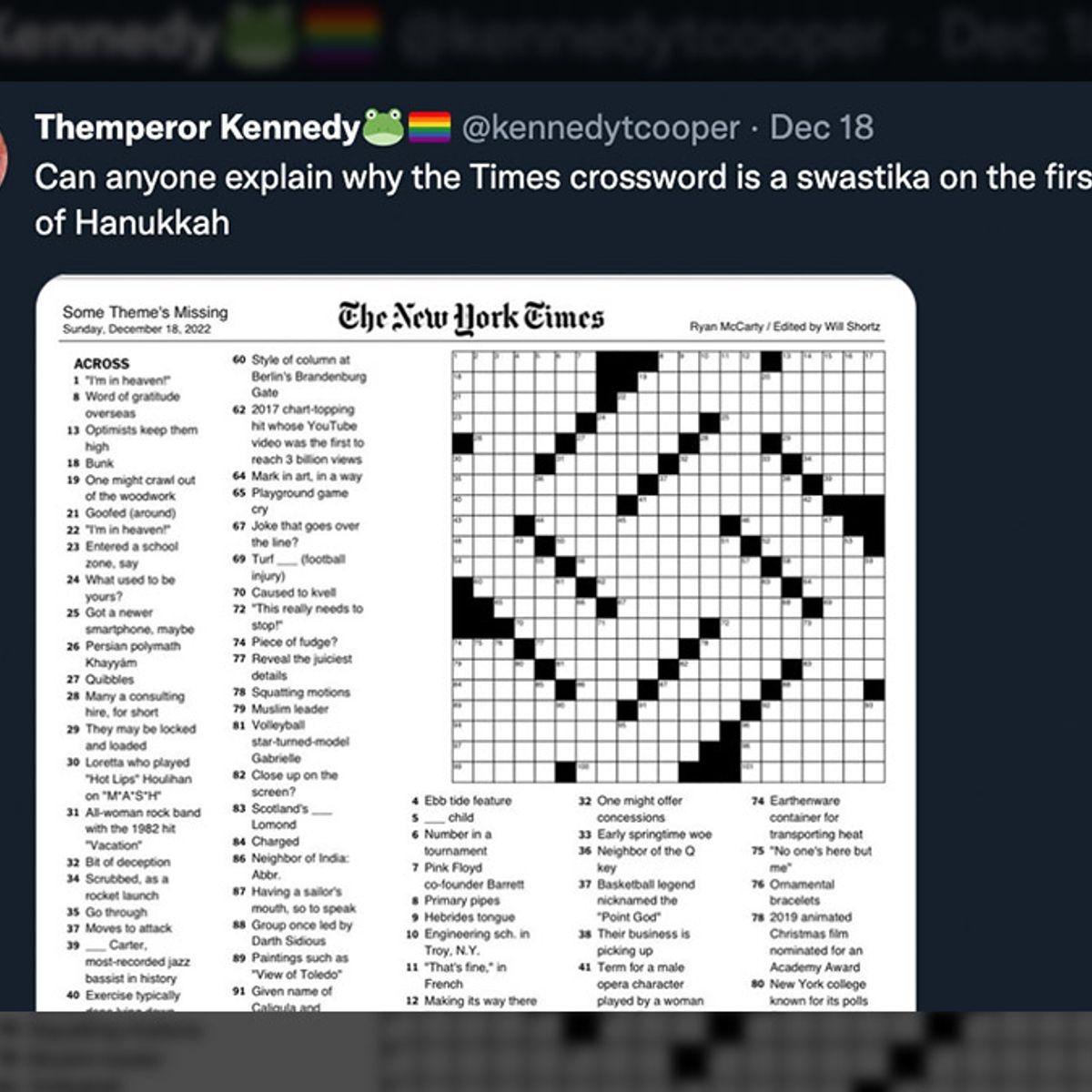 Tr vn k Stvo en P vab New York Times Sunday Crossword Puzzle Nudle 