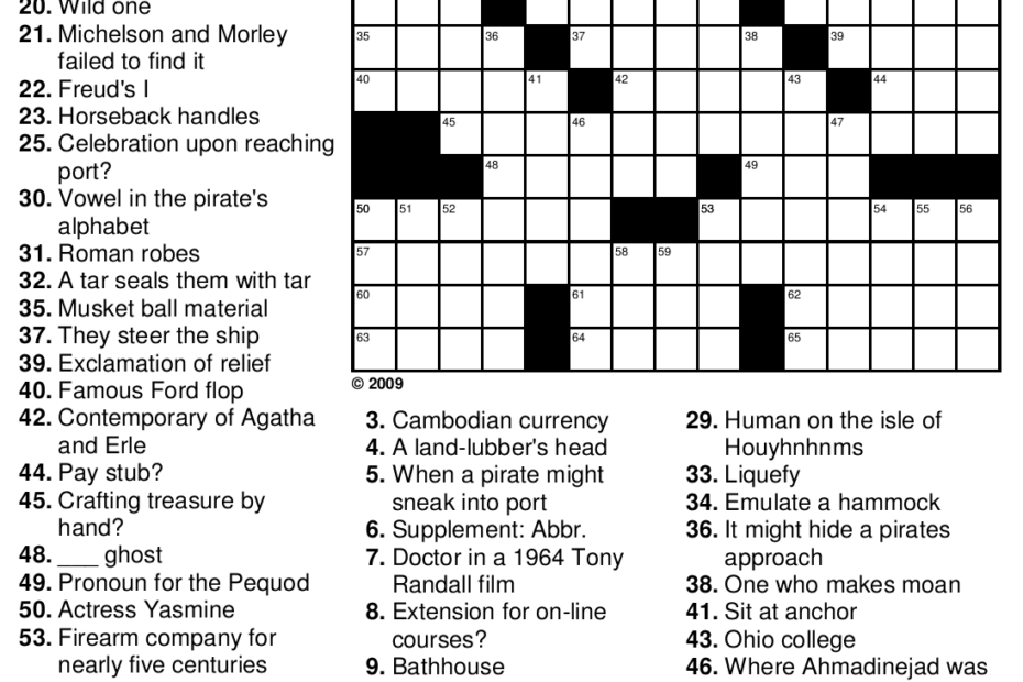 7 Free Daily Printable Crossword Puzzles James Crossword Puzzles
