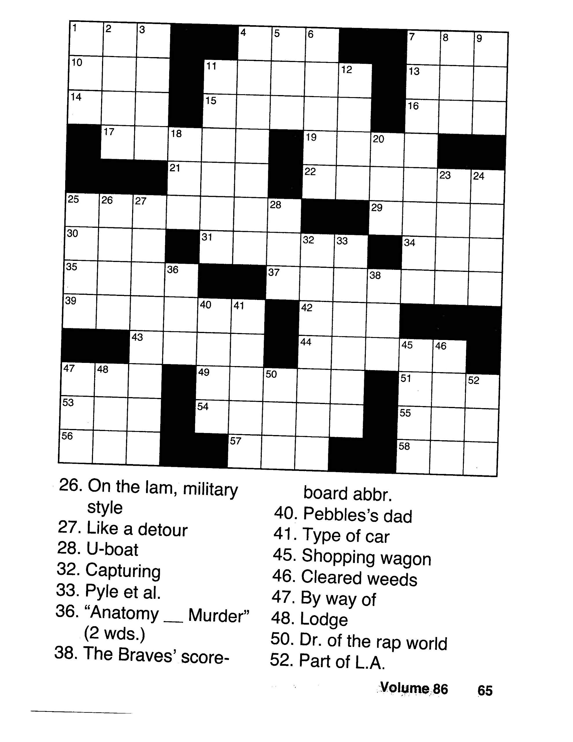 Crossword Puzzles Printable For Seniors Free Printable Crosswords