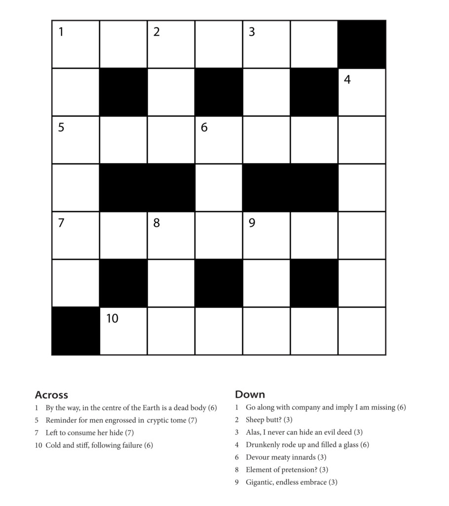 Easy Cryptic Crosswords Free Printable Crosswords