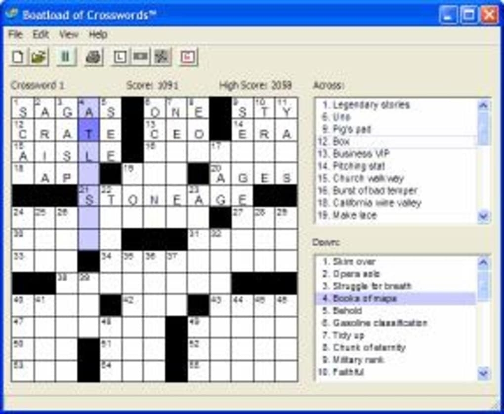 Free Crossword Puzzles From Boatload Daily Printable Crosswords