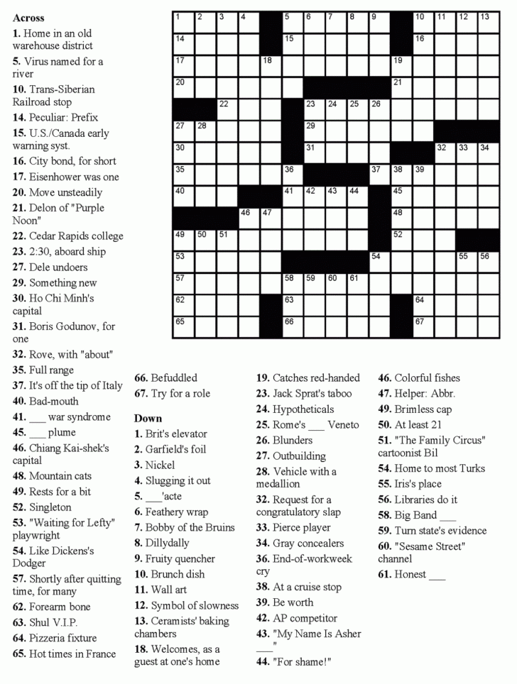 Free Easy Printable Crossword Puzzles For Adults Australia Emma 