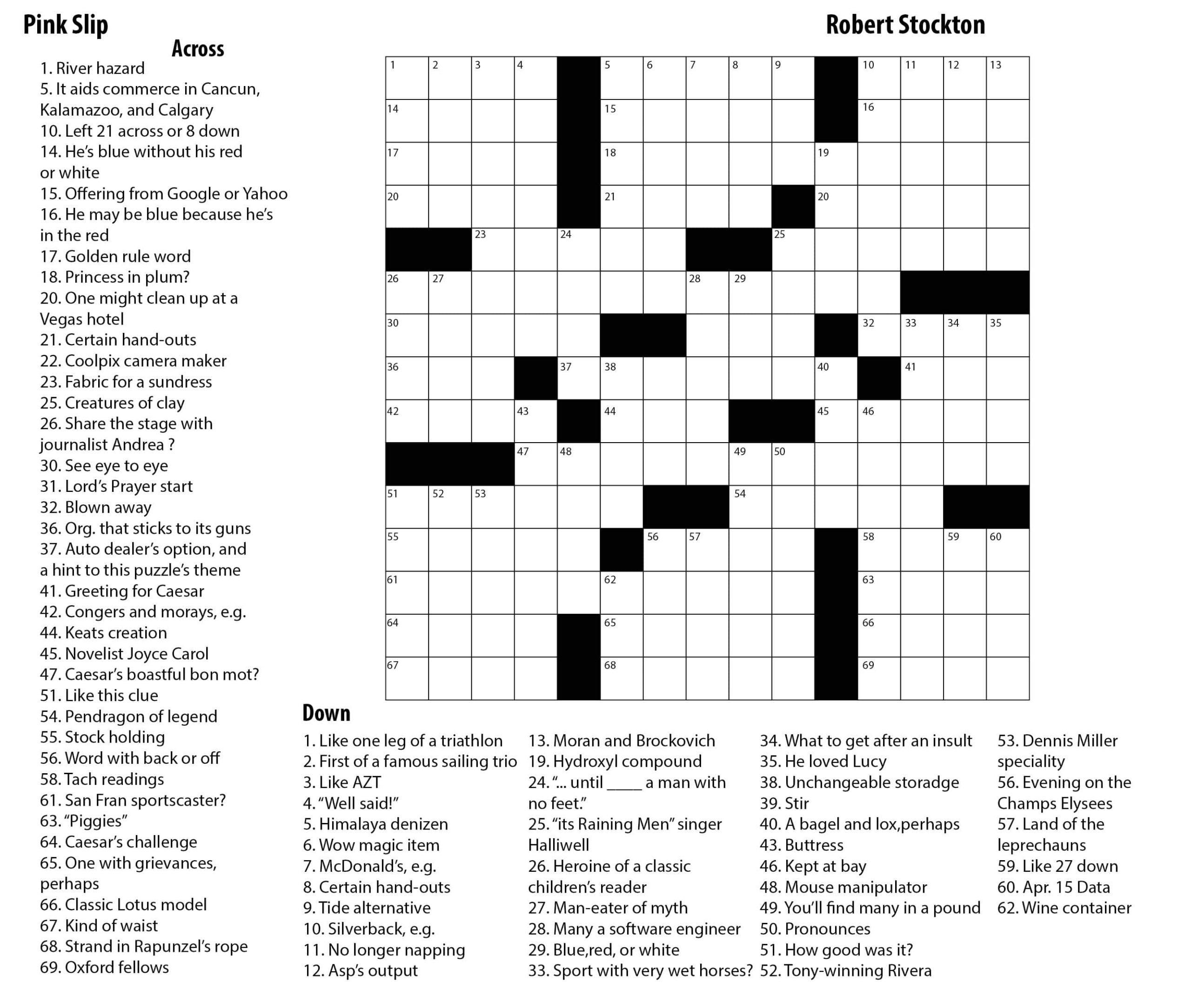 Free Easy Printable Crossword Puzzles For Adults Find The Perfect 