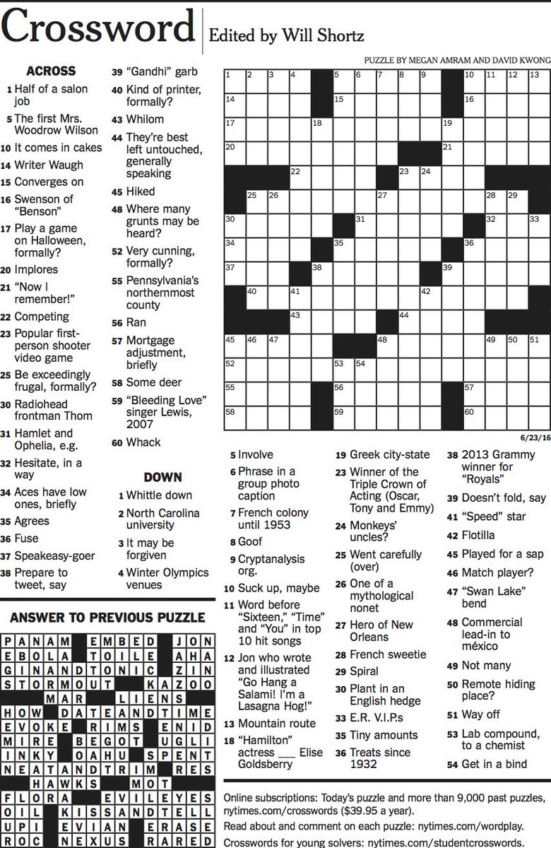 Free USA Today Printable Crosswords Solutions Printables For Everyone