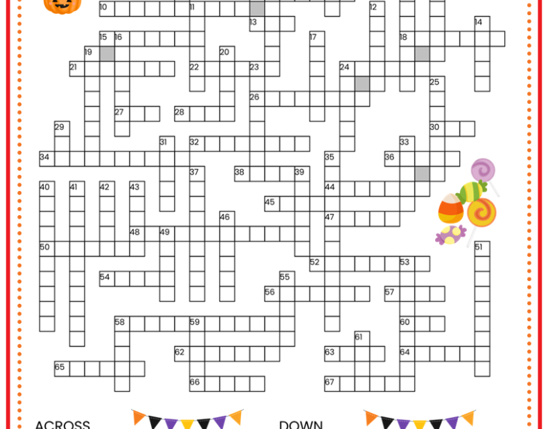 Halloween Crossword Puzzle Printable Mom Printable